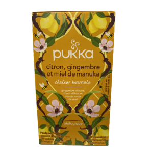 Pukka Infusion Citron,gingembre et miel de manuka 20 sachets