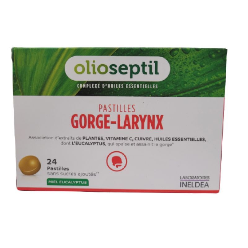 Olioseptil - pastilles gorge miel eucalyptus - larynx 24 pastilles