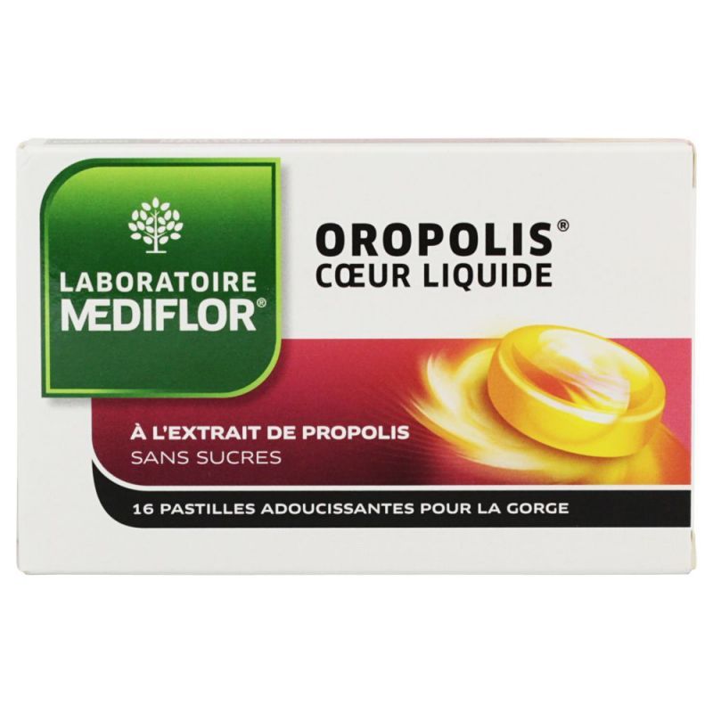 Oropolis miel coeur liquide 16 pastilles