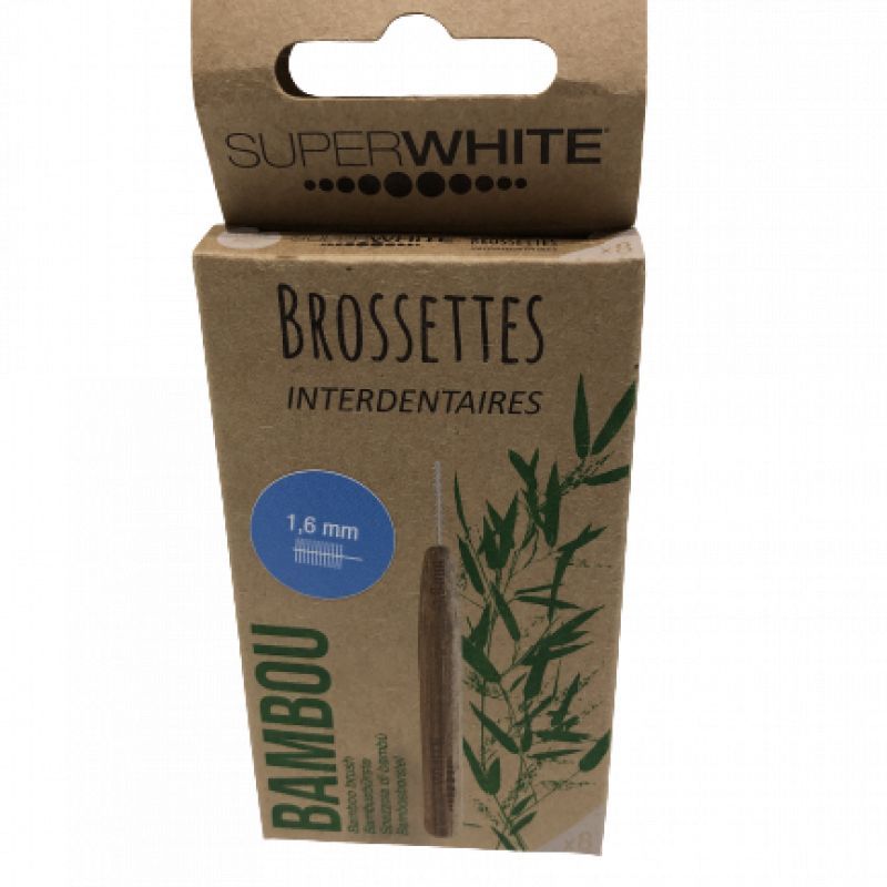 Brossettes interdentaires Superwhite bambou 1,6mm