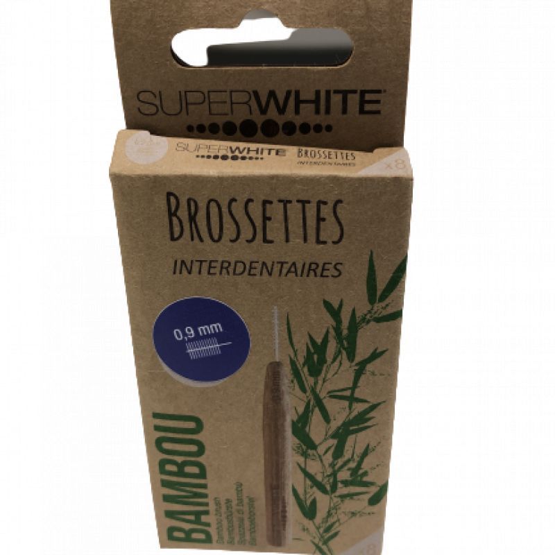 Brossettes interdentaires Superwhite bambou 0,9mm
