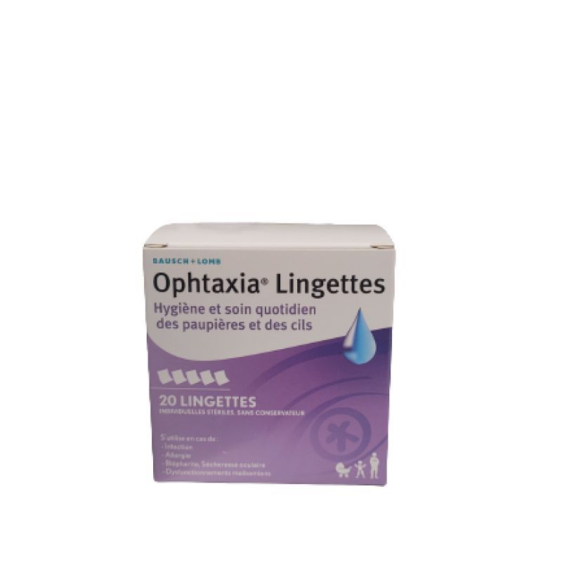 Ophtaxia Lingette Hygiene/soin 20 lingettes
