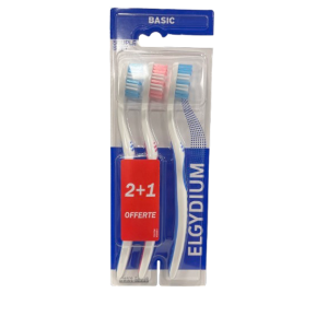 Elgydium Lot de 3 brosses à dents souple