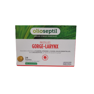 Olioseptil - pastilles gorge miel eucalyptus - larynx 24 pastilles