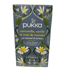 Pukka Infusion Camomille,Vanille et miel de manuka 20 sachets