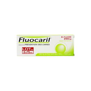 Fluocaril - Dentifrice bi-fluoré pâte menthe 2x75mL