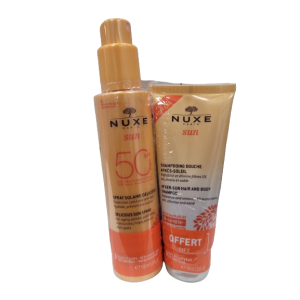 Nuxe - Spray solaire délicieux 150ml et shampooing douche après soleil 100ml