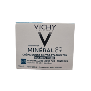 Vichy - Minéral 89 crème bosst d'hydratation 72h texture riche - 50 ml