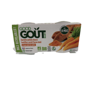 Carottes patate douce lentilles corail 2x190g - Dès 10 mois