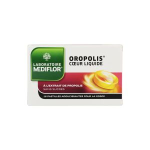 Oropolis miel coeur liquide 16 pastilles