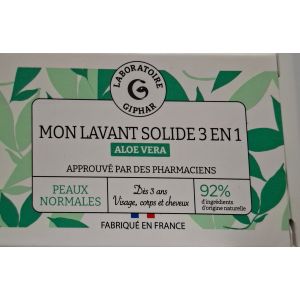 Giphar Mon Lavant Solide 3 en 1 Aloe Vera 65g