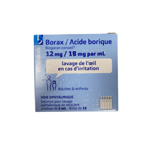 Borax / Acide Borique 12mg/18ml - Solution unidose de 5ml x15