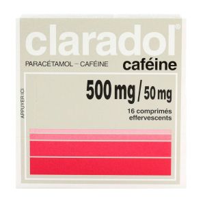 Claradol-caféine 16 comprimés effervescents