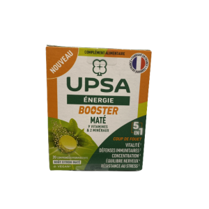 UPSA Energie booster Maté 20 Comprimés Effervescents gout citron-maté