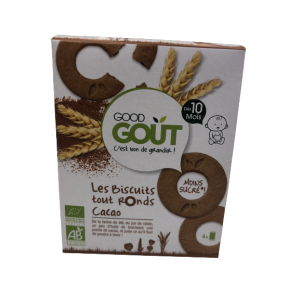 Biscuits tout ronds cacao 80g - Dès 10 mois