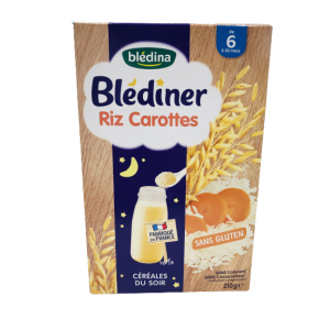 Blédiner Riz Carottes 6-36 mois Céréales du soir +210g