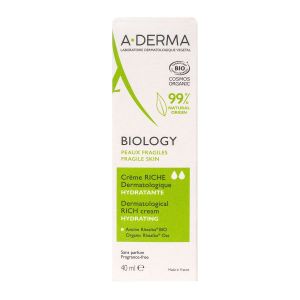 Biology Crème Riche Dermatologique Bio - 40ml