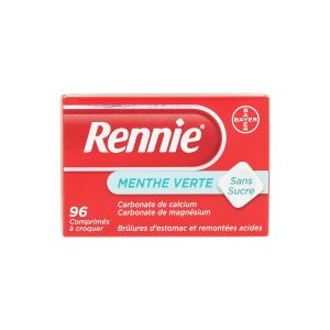 Rennie - 96 comprimés à croquer menthe verte