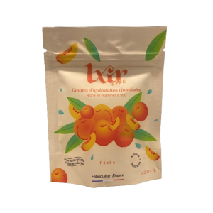 Lxir Life Gouttes d'Hydratation Vitaminées Gout Pêche Sans Sucres 12 comprimés.