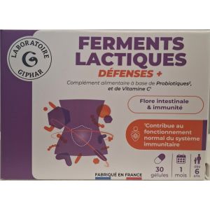 Giphar - Ferments lactiques Défenses + 30 Gélules