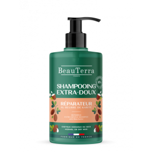 BeauTerra Shampoing Soin Réparateur au Beurre De Karité 750ml