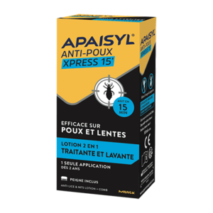 Apaisyl anti-poux xpress 15' lotion 2en1 200 ml