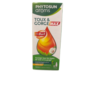 Phytosun - Toux et gorge MAX effet 8 en 1 - 120 ml