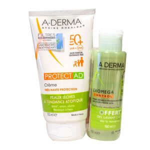 Protect AD crème solaire SPF50+ 150ml + gel offert
