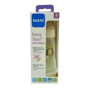 Biberon Mam anticoliques Deb/2 Blanc 260ml