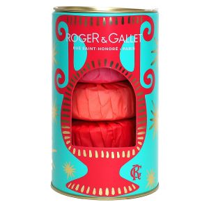 Assortiment 3 savons 100g Rose - Fleur de figuier - Gingembre rouge