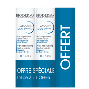 Atoderm Stick Lèvre 2+1 offert