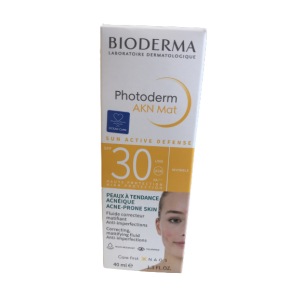 BIODERMA - SUN ACTIVE DEFENSE - Photoderm AKN Mat 30+ invisible (peaux à tendance acnéique)