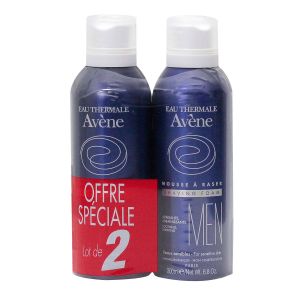 Avene-homme Mousse à raser-2*200ml