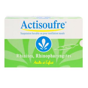 Actisoufre Ampoules Buvables ou Nasales 10mL 30