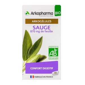 Arkogélules sauge 870mg feuille 45 gélules