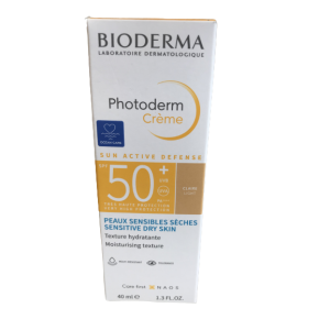 BIODERMA - SUN ACTIVE DEFENSE -  Photoderm crème 50+ claire (peaux sensibles)