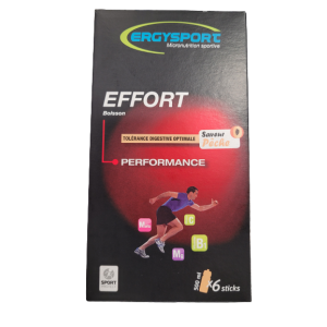 Ergysport - Effort - performance - 6 sticks - Saveur pêche