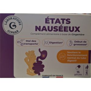 Giphar Etat Nauseeux 15 Gelules