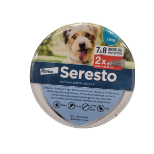 Elanco - Seresto colliers petits chiens *2 - Moins de 8kg