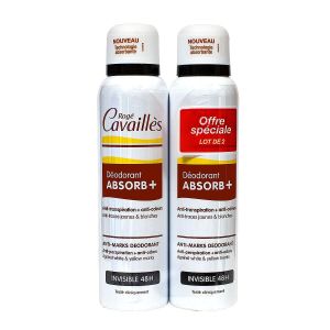 Cavailles Deodorant Spray Invisible 50mL x 2