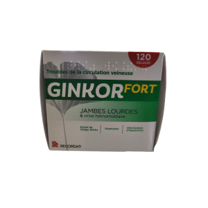 Ginkor fort Jambes lourdes et crise hémorroidaire 120 gélules