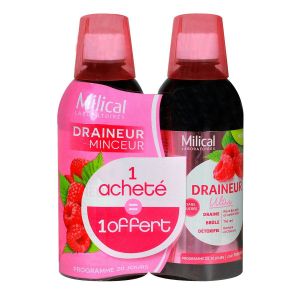 Milical - Draineur minceur framboise 2x500mL