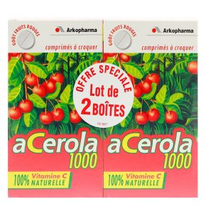 Acerola 1000 - Lot de 2x30 comprimés à croquer