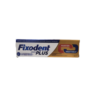 Fixodent Pro Plus - crème adhèsive premium pour prothèses dentaires 40g