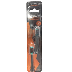 Biosynex SuperWhite 2 Recharges Pour Brosse A Dents Sonique Noir