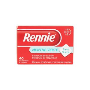 Rennie - 60 comprimés à croquer menthe verte