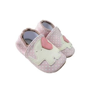 SHOOP'S - Chaussons en cuir 6-12 mois [Elephant rose]