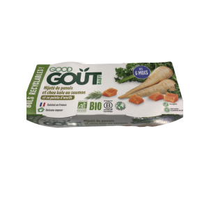 Mijoté de panais et chou kale au saumon et sa pointe d'aneth 2X190g