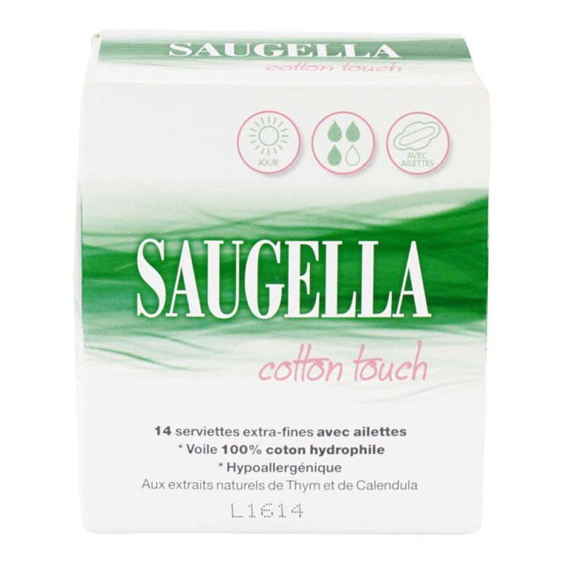 Saugella Cotton touch 14 serviettes extra-fines jour