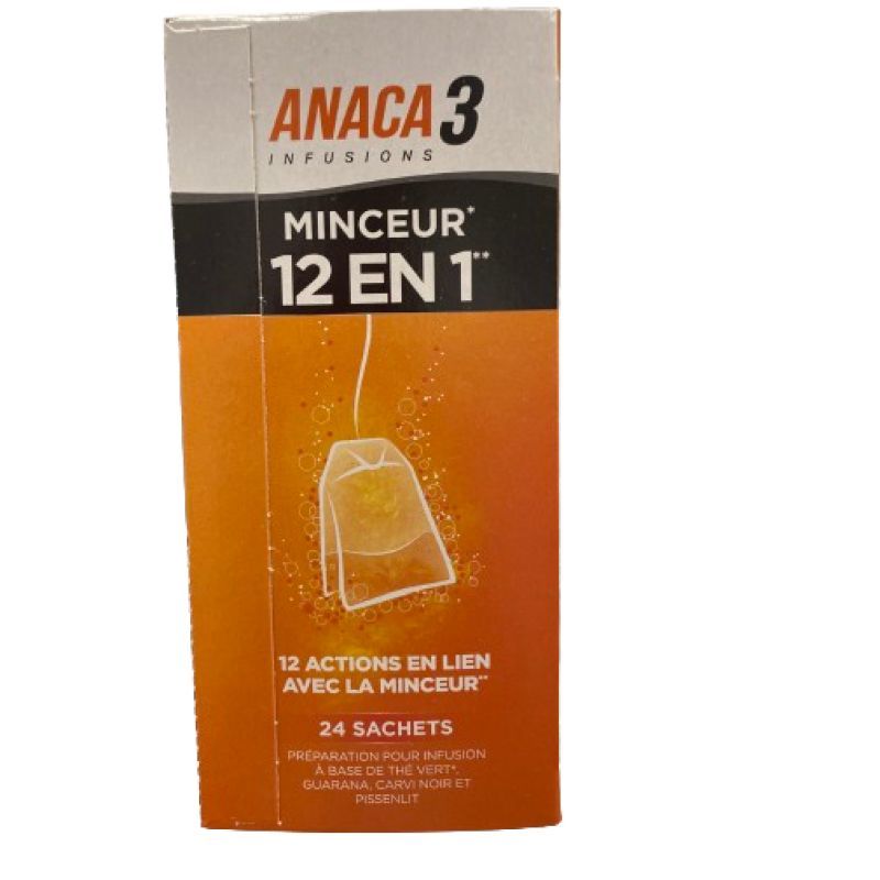 Anaca 3 Infusion Minceur 12 en 1 24 sachets